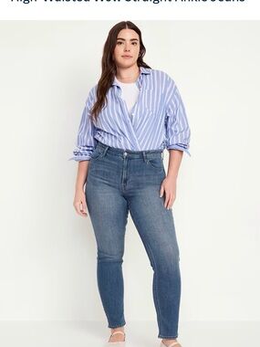 Old Navy High-Rise Straight Ankle Jeans